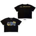 Nirvana Ladies Crop Top: All Apologies (Black) (Back Print)