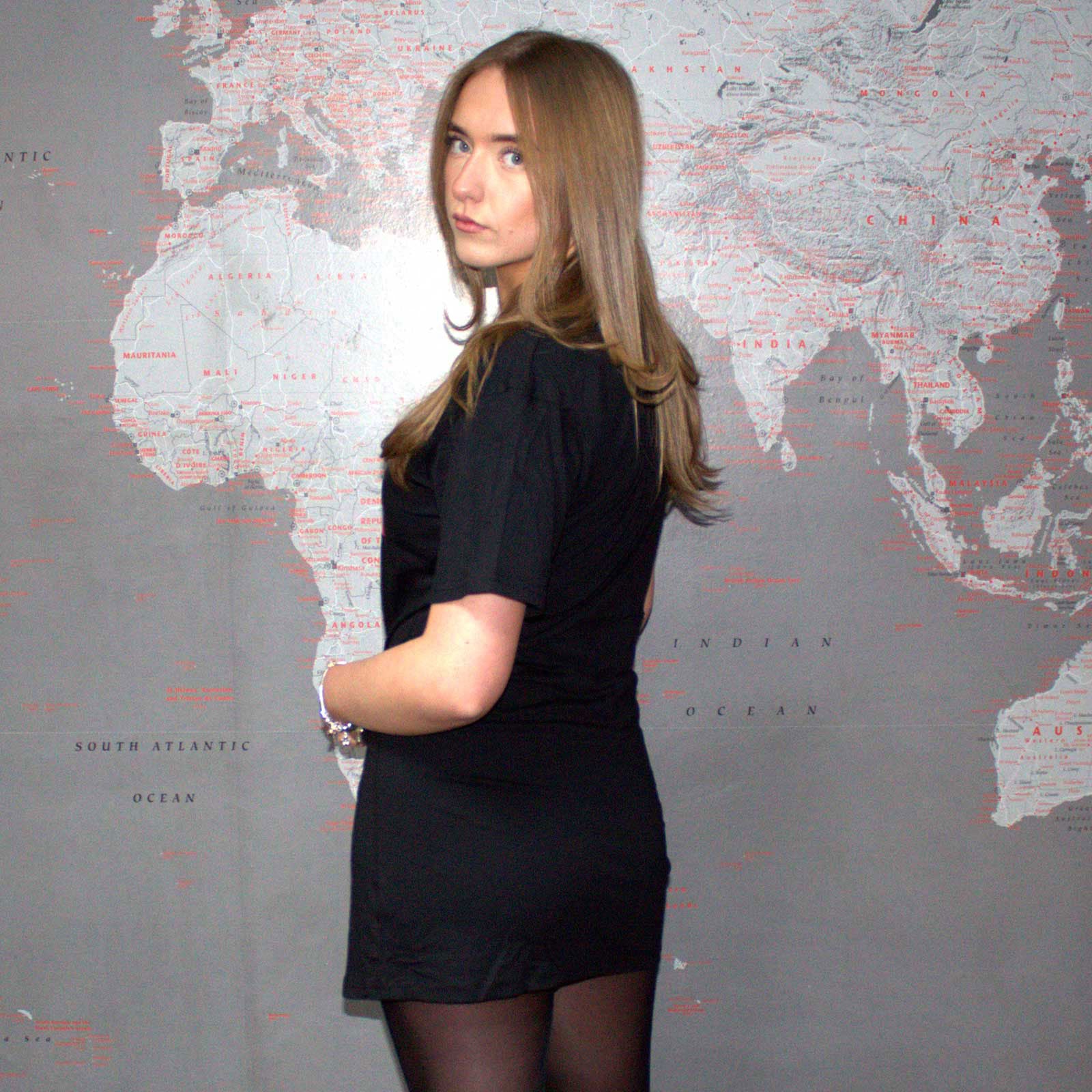 Nirvana Ladies T-Shirt Dress: Angelic (Black)