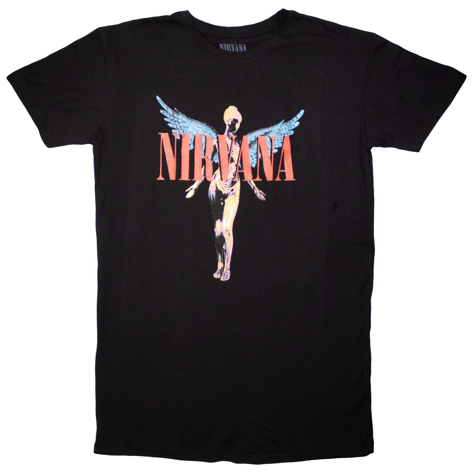 Nirvana Ladies T-Shirt Dress: Angelic (Black)