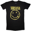 Nirvana Ladies T-Shirt Dress: Yellow Happy Face (Black)