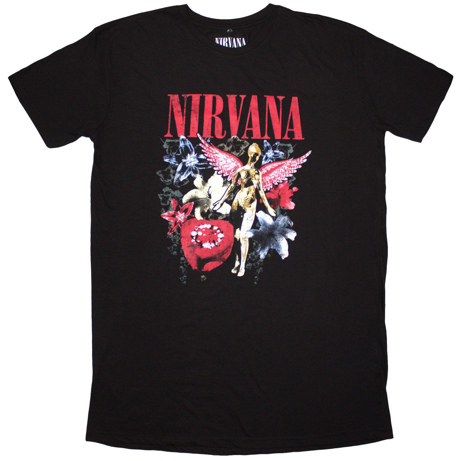 Nirvana Ladies T-Shirt Dress: In Utero Vintage Collage (Black)