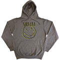 Nirvana Unisex Pullover Hoodie: Inverse Happy Face (Charcoal Grey)