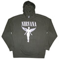 Nirvana Unisex Pullover Hoodie: Angelic Mono (Khaki Green)