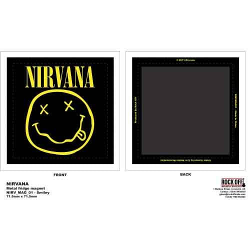 Nirvana Fridge Magnet: Happy Face