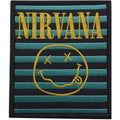 Nirvana Standard Patch: Logo & Happy Face Stripes