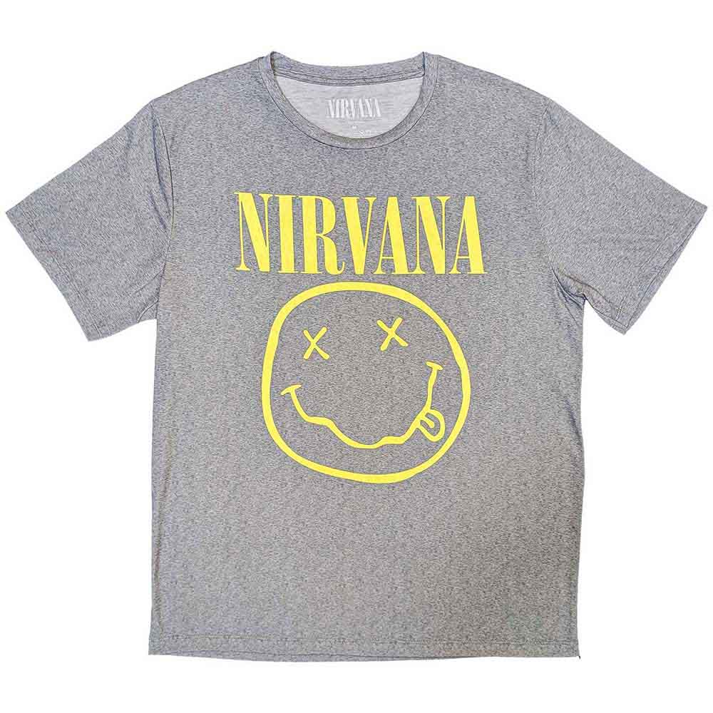 Nirvana Unisex Pyjamas: Yellow Smile (Grey)
