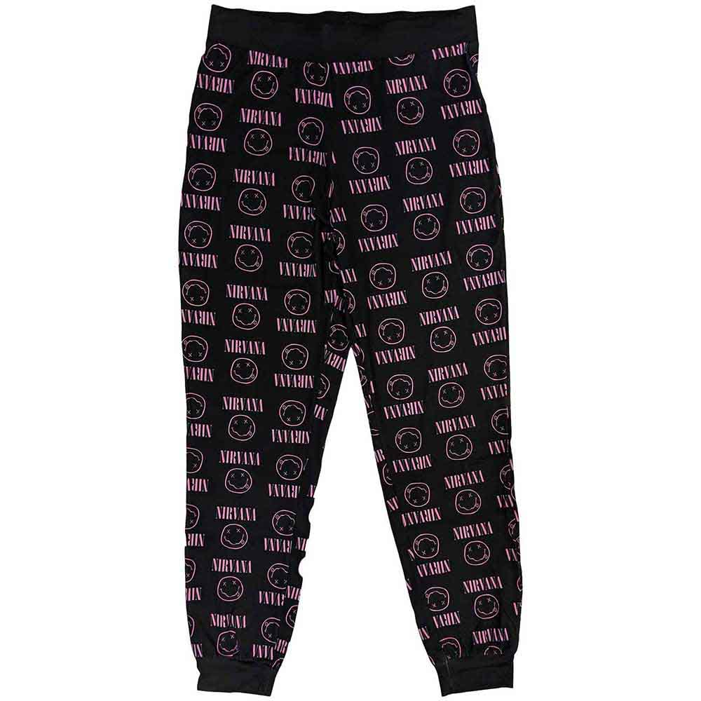 Nirvana Ladies Pyjamas: Xerox Smile Pink (Black)
