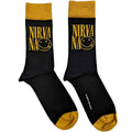 Nirvana Unisex Ankle Socks: Logo Stacked (Black) (UK Size 4 - 7)