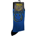 Nirvana Unisex Ankle Socks: Inverse Happy Face (Blue) (UK Size 7 - 11)