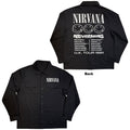 Nirvana Unisex Casual Shirt: Nevermind UK Tour '91 (Black) (Back Print)