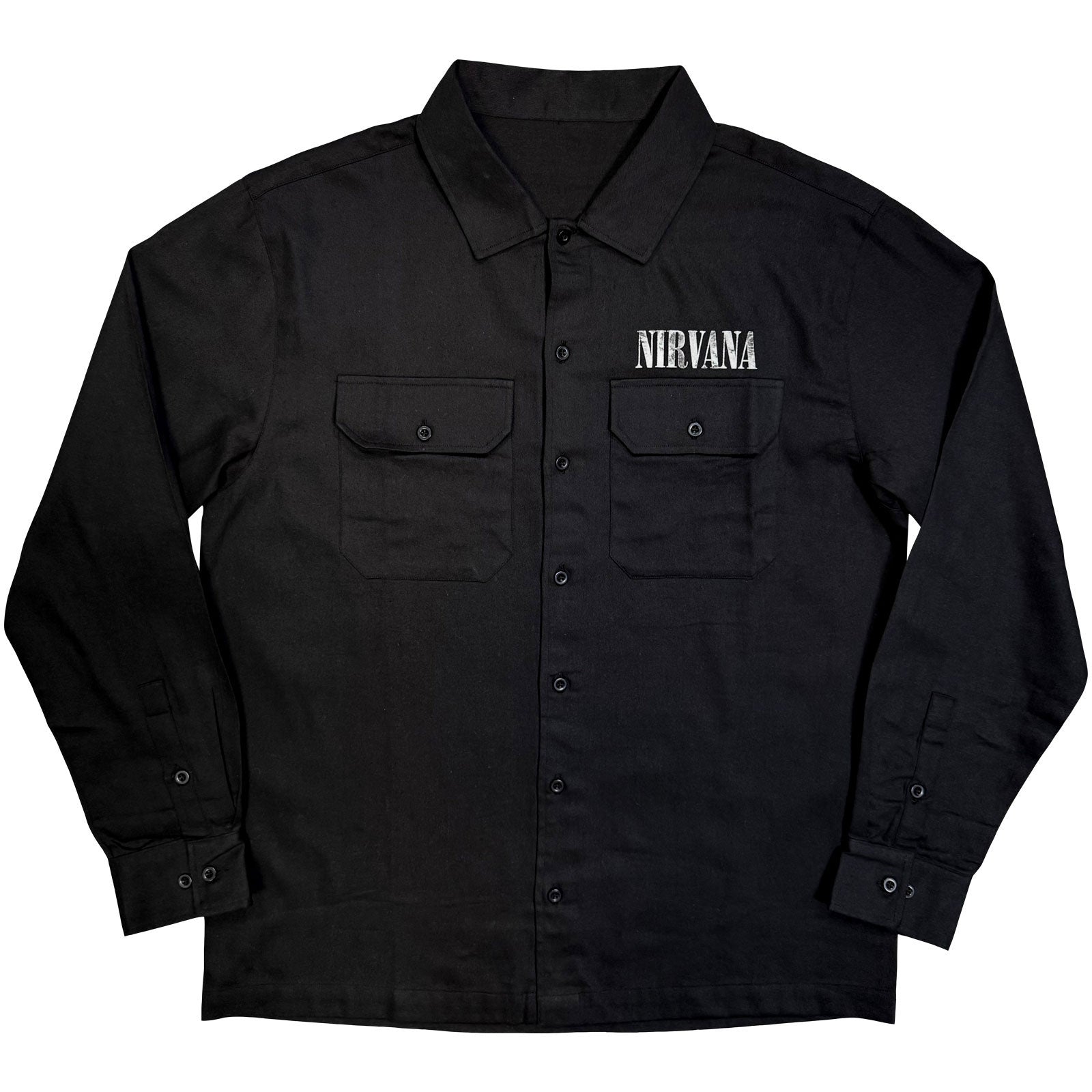 Nirvana Unisex Casual Shirt: Come As You Are Happy Face (Black)