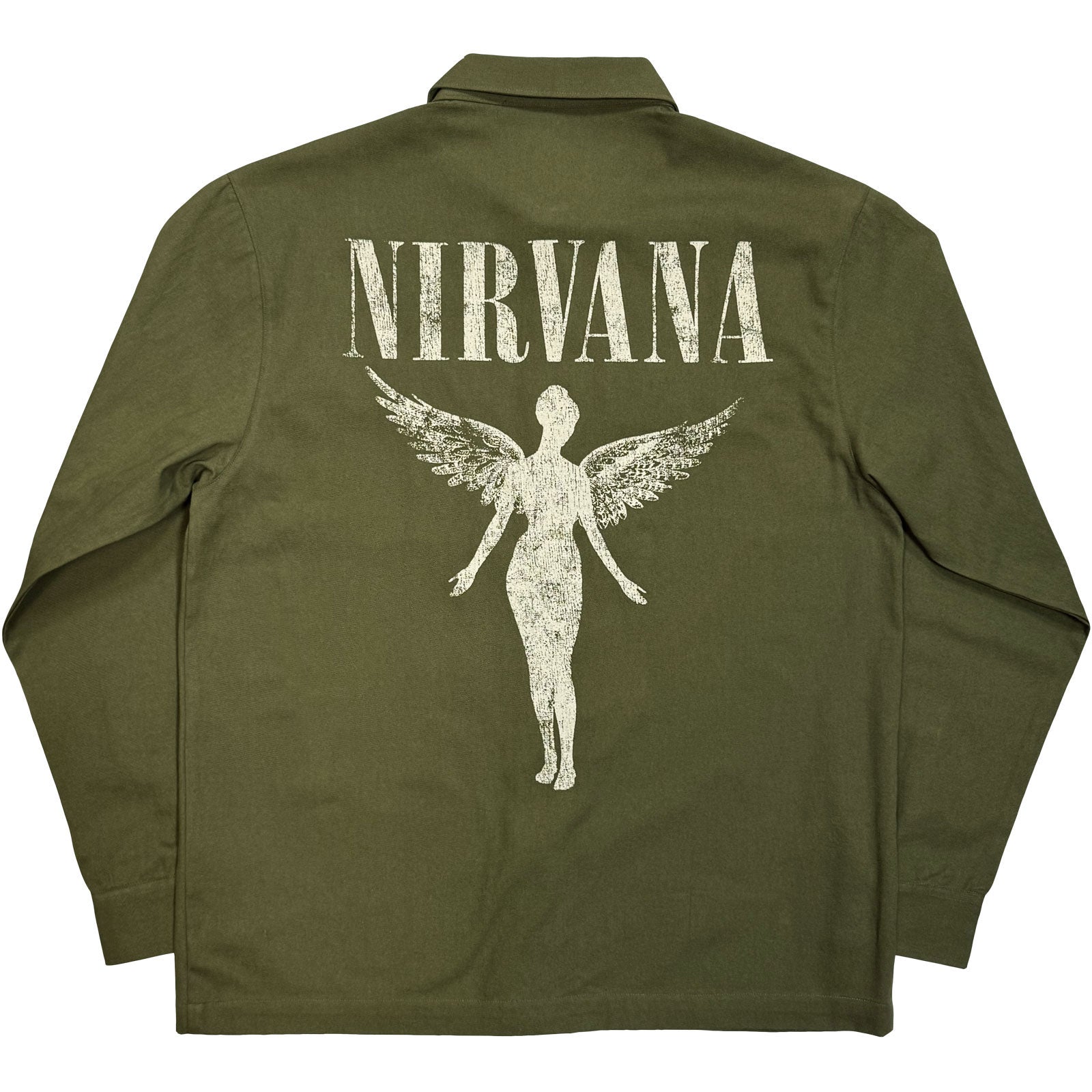 Nirvana Unisex Casual Shirt: In Utero Logo (Green)