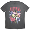 Nirvana Unisex Stone Wash T-Shirt: In Utero Vintage Collage (Black)