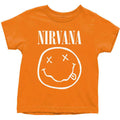 Nirvana Kids Toddler T-Shirt: White Happy Face (Orange)