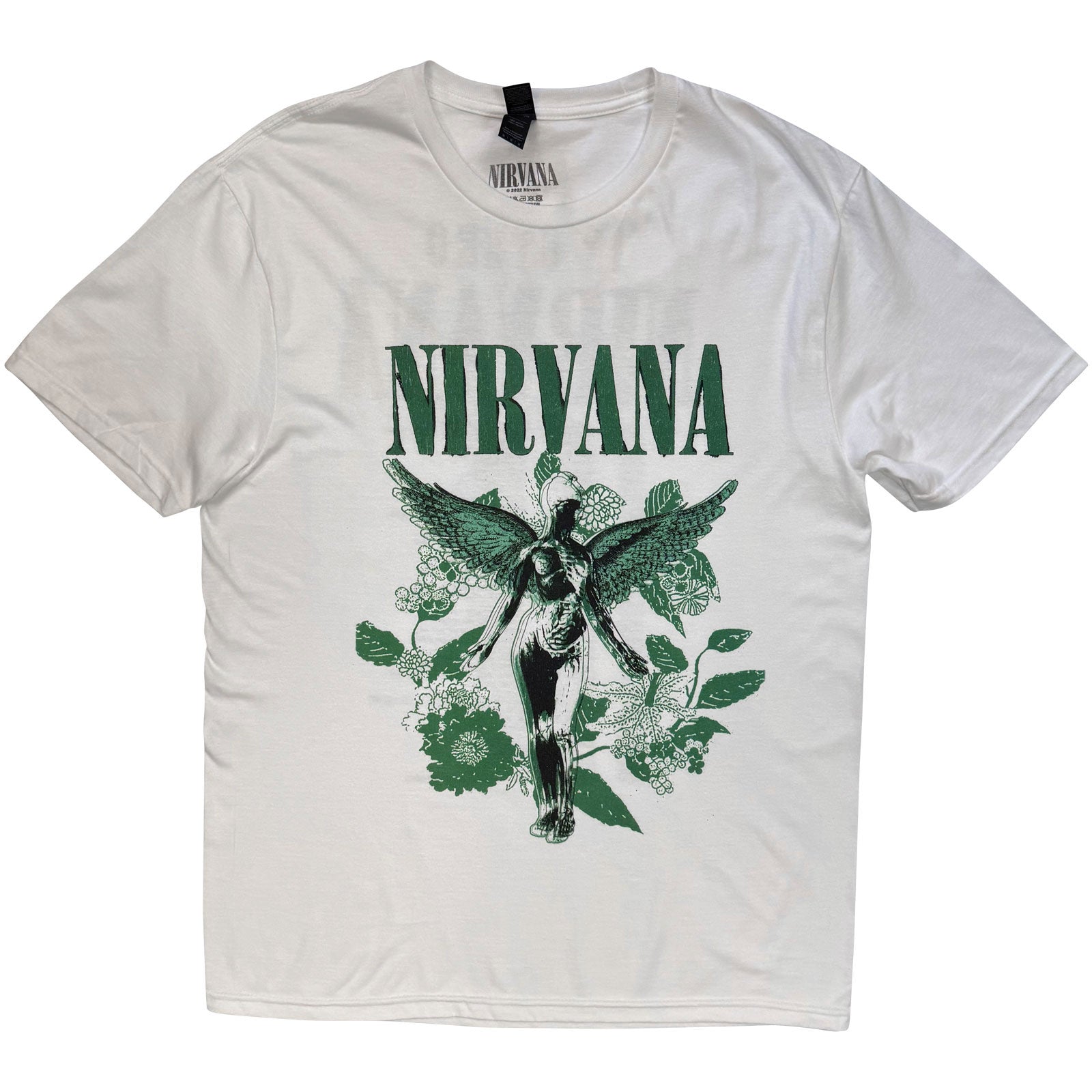 Nirvana Unisex T-Shirt: In Utero Green (White) (Back Print)