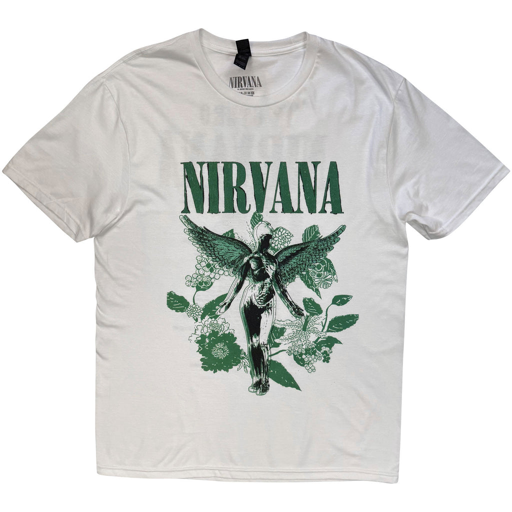 Nirvana Unisex T-Shirt: In Utero Green (White) (Back Print)