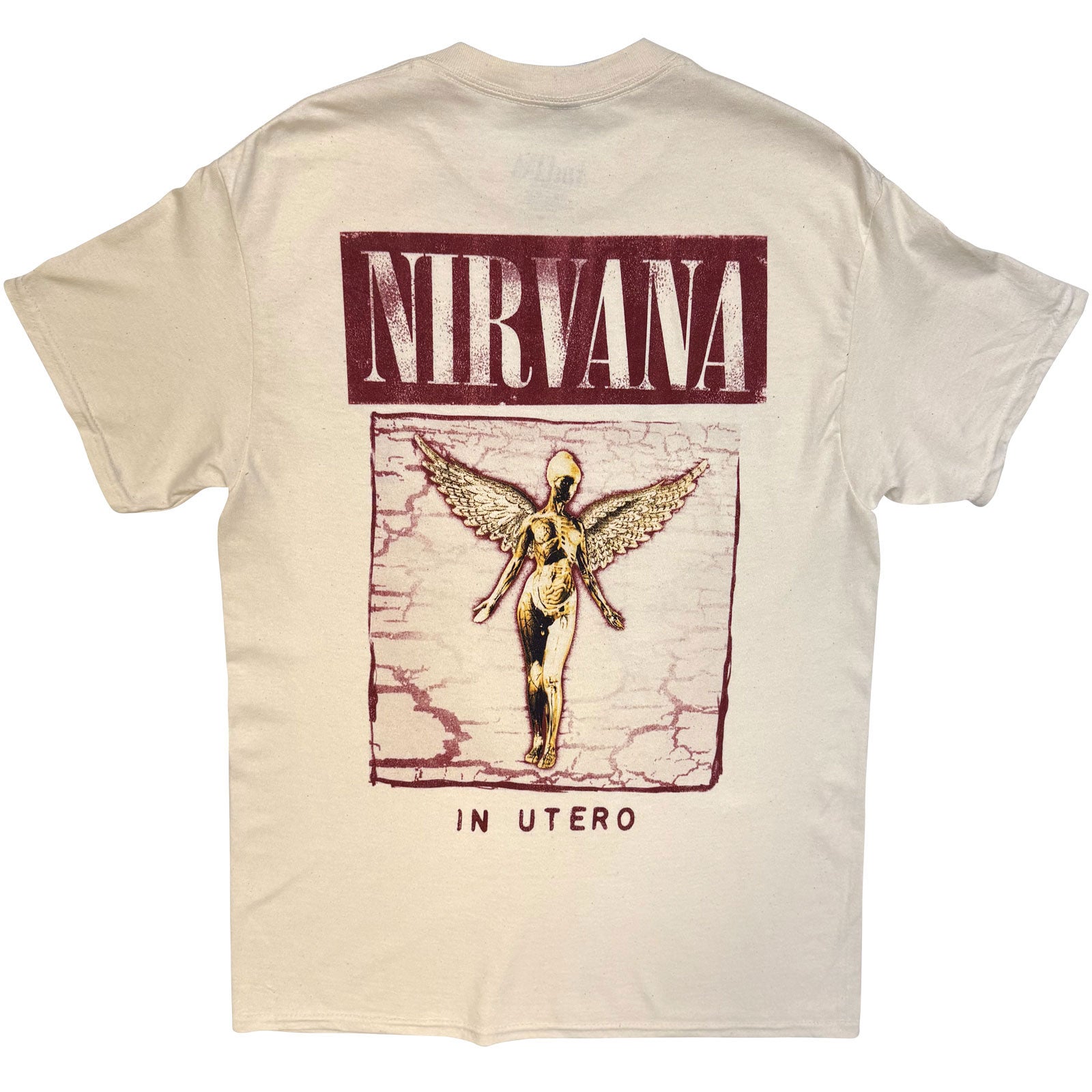 Nirvana Unisex T-Shirt: In Utero Cover (Natural) (Back Print)