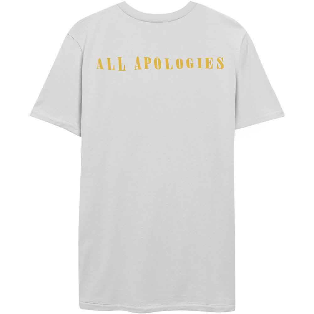 Nirvana Unisex T-Shirt: All Apologies (White) (Back Print)