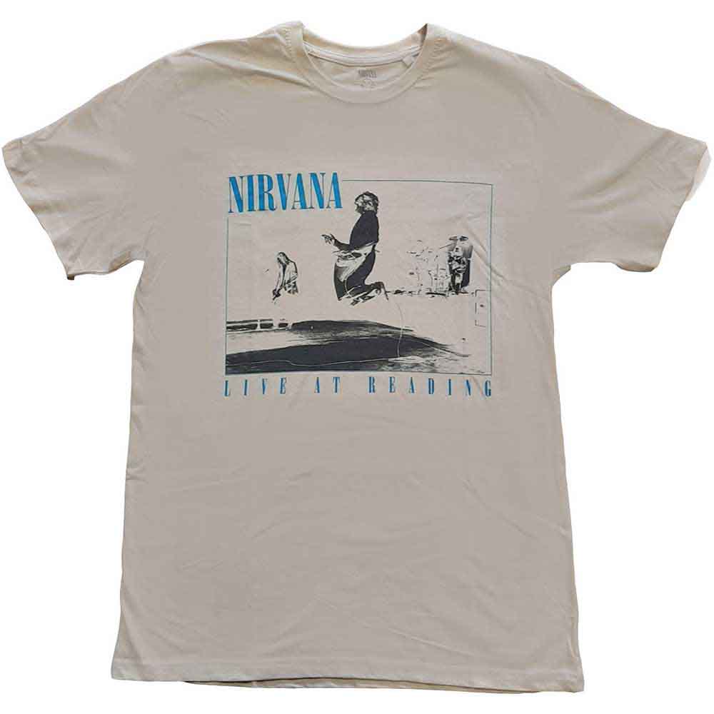 Nirvana Unisex T-Shirt: Live at Reading (Sand)