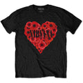 Nirvana Unisex T-Shirt: Poppy Heart (Black)