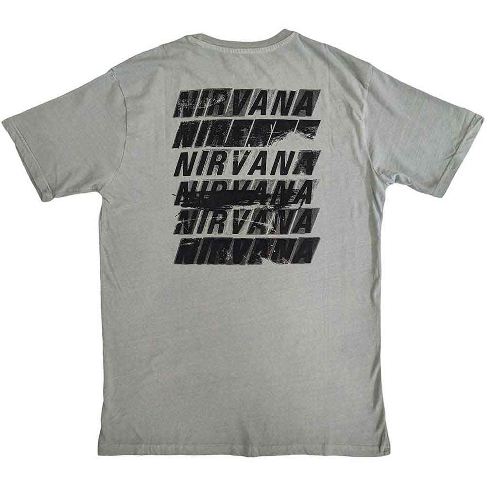Nirvana Unisex T-Shirt: Incesticide Stacked Logo (Green) (Back Print)