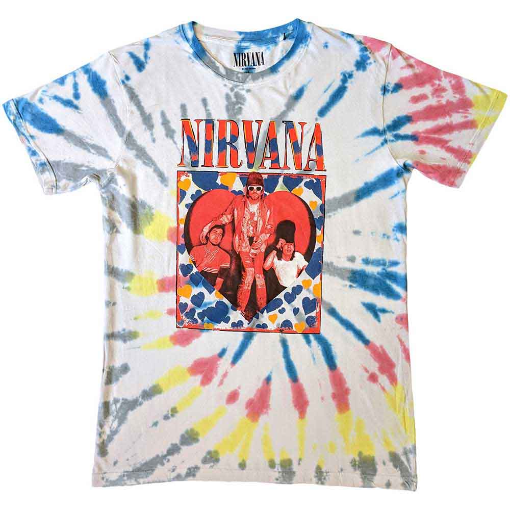 Nirvana Unisex T-Shirt: Heart (White) (Wash Collection)