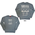 Nirvana Unisex Unplugged Sweatshirt: Nevermind Tour 1991 (Blue) (Back Print)