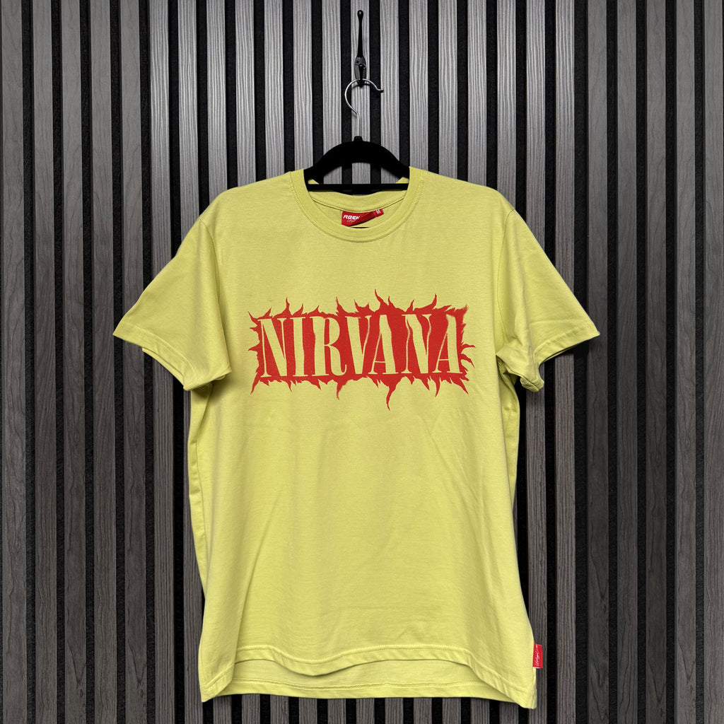 Nirvana Unisex Unplugged T-Shirt: In Utero Angel (Green) (Back Print)