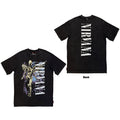 Nirvana Unisex Unplugged T-Shirt: In Utero Angel Wash (Black) (Back Print)