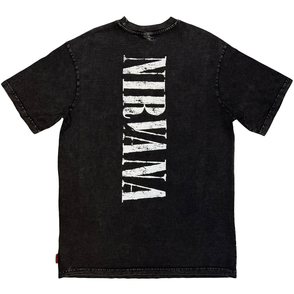 Nirvana Unisex Unplugged T-Shirt: In Utero Angel Wash (Black) (Back Print)