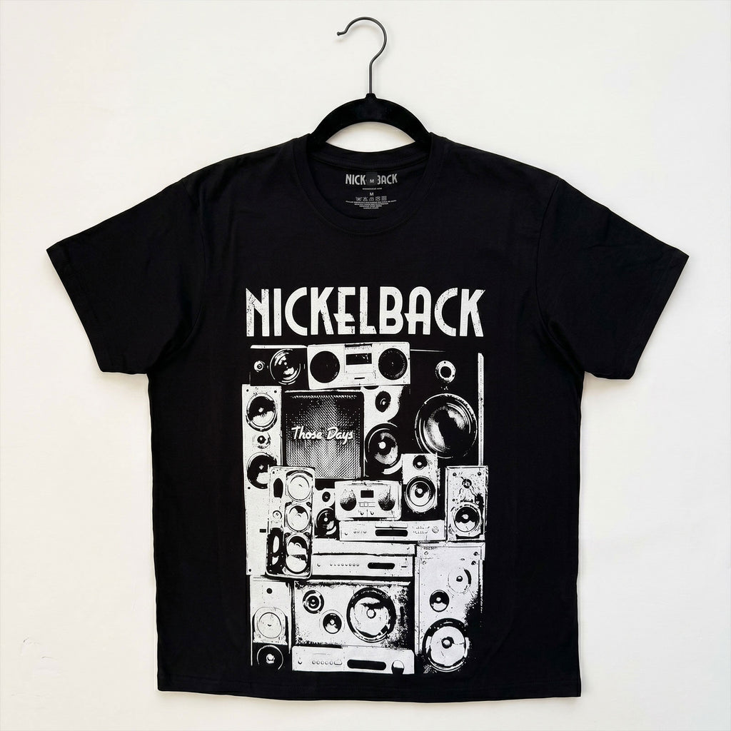 Nickelback Unisex Premium Carbon T-Shirt: Wall Speakers (Black)