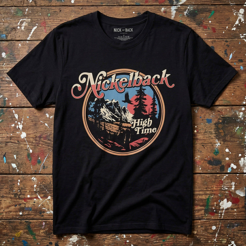 Nickelback Unisex Premium Carbon T-Shirt: High Time (Black)
