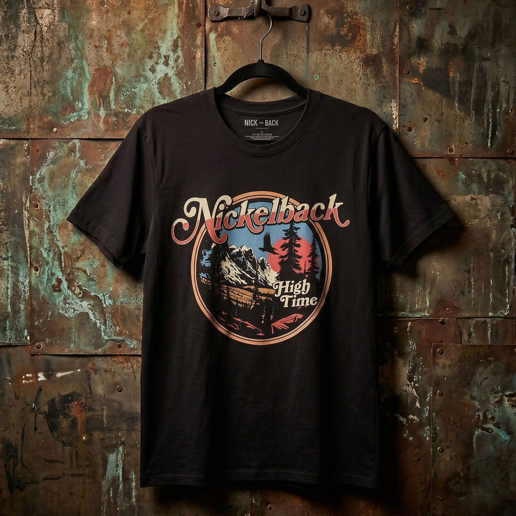 Nickelback Unisex Premium Carbon T-Shirt: High Time (Black)