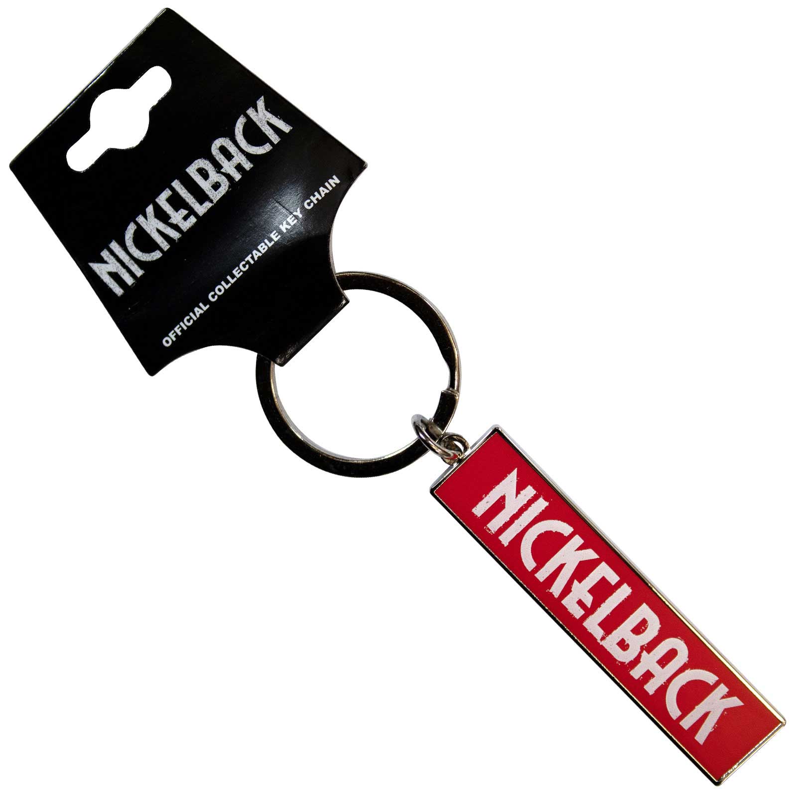 Nickelback Keychain: White Logo Red