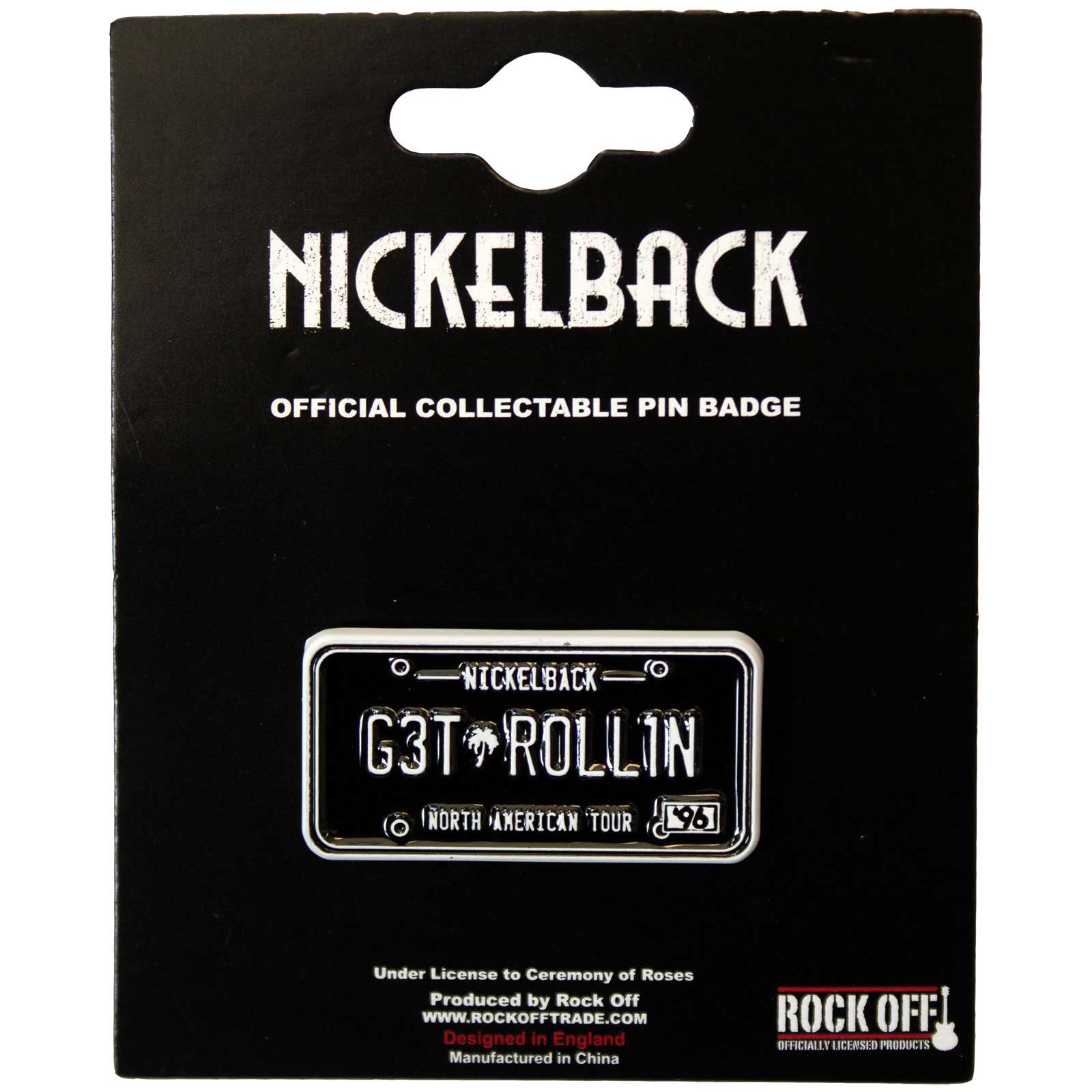 Nickelback Pin Badge: License Plate