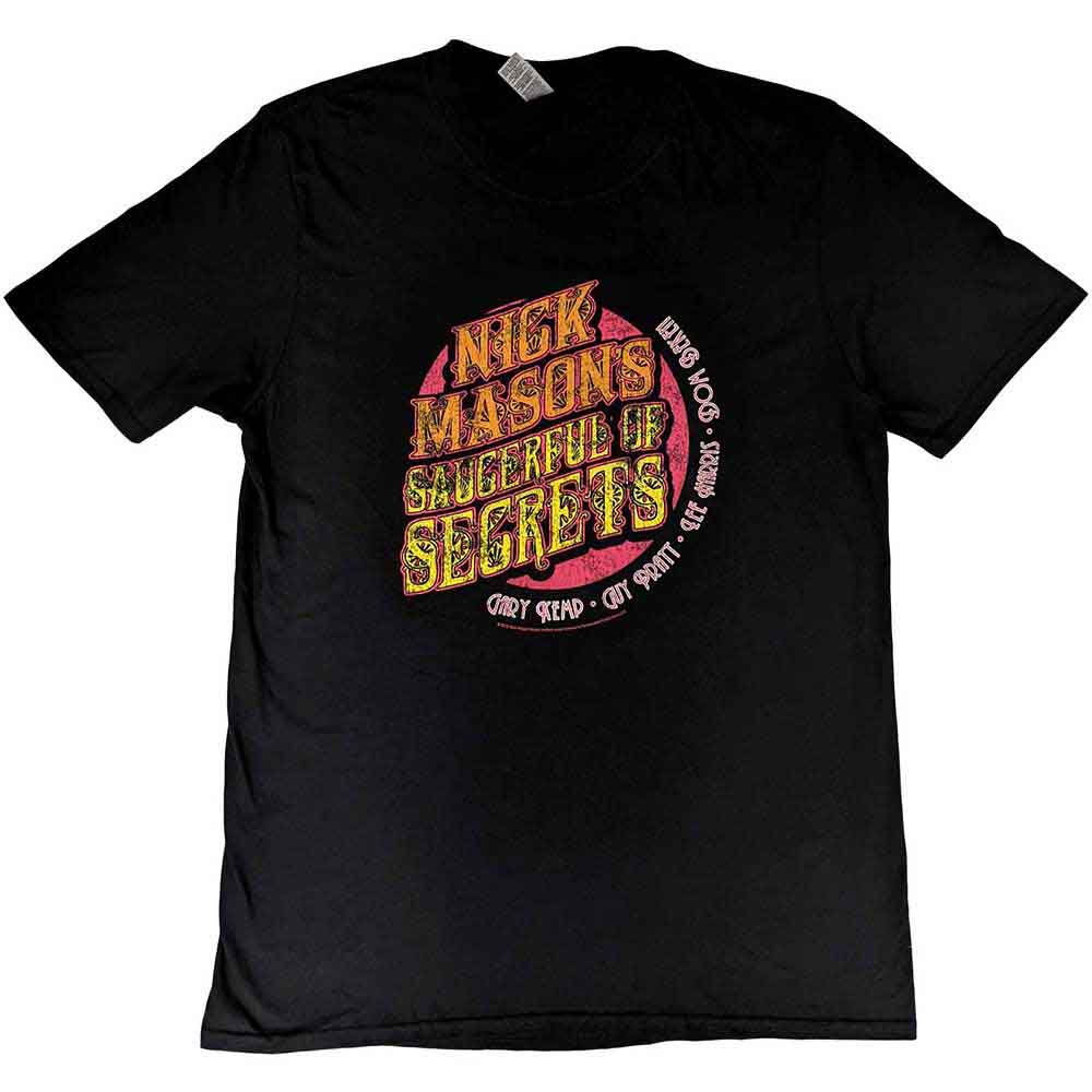 Nick Mason's Saucerful of Secrets Unisex T-Shirt: Echoes European Tour 2022 (Black) (Back Print & Ex-Tour)
