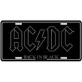 AC/DC Number Plate: Back In Black