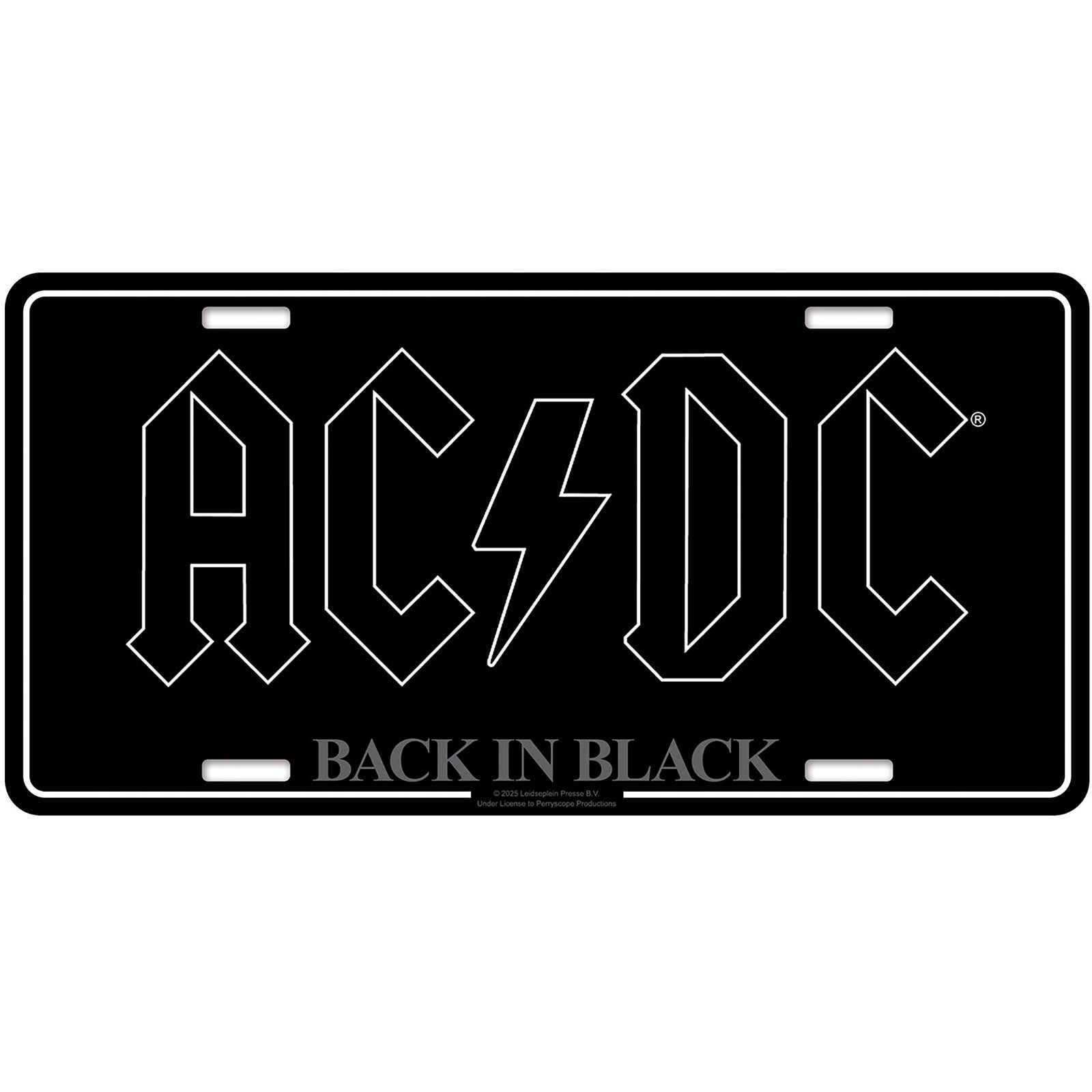 AC/DC Number Plate: Back In Black