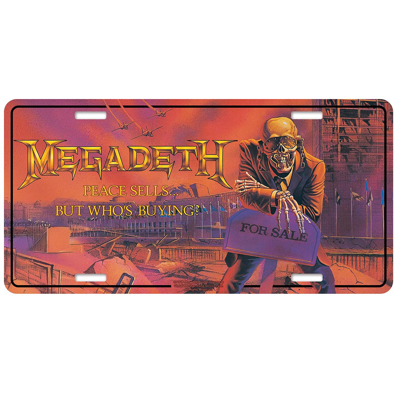 Megadeth  Number Plate: Peace Sells