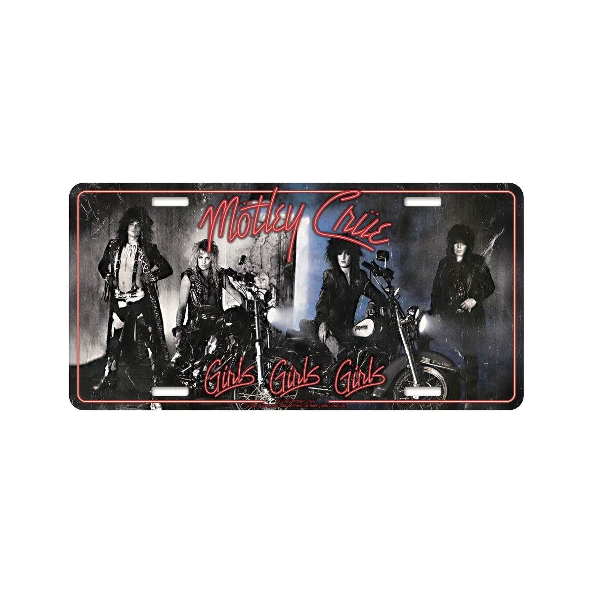 Motley Crue Number Plate: Girls Girls Girls