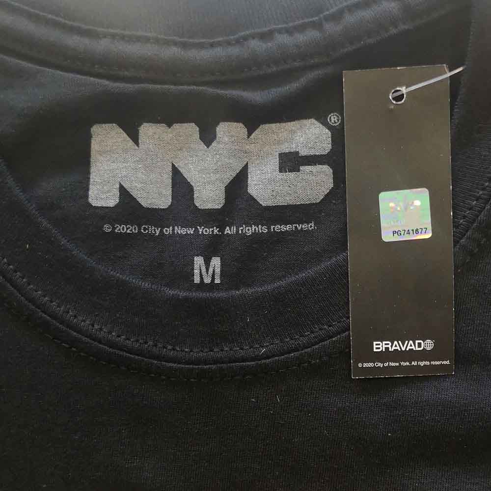 New York City Unisex T-Shirt: NYPD Text Logo (Black)