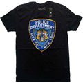 New York City Unisex T-Shirt: Police Dept. Badge (Black)