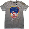 New York City Unisex T-Shirt: Fire Dept. Badge (Grey)