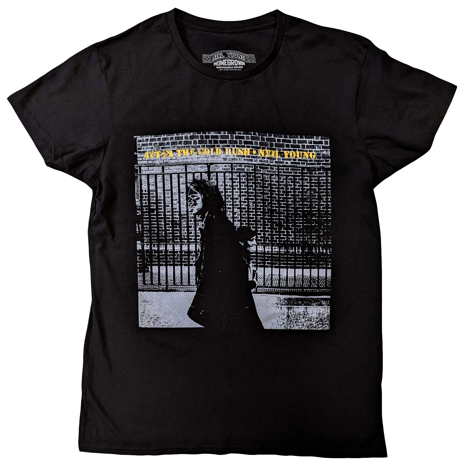 Neil Young Unisex T-Shirt: After The Gold Rush (Black) (Embellished)