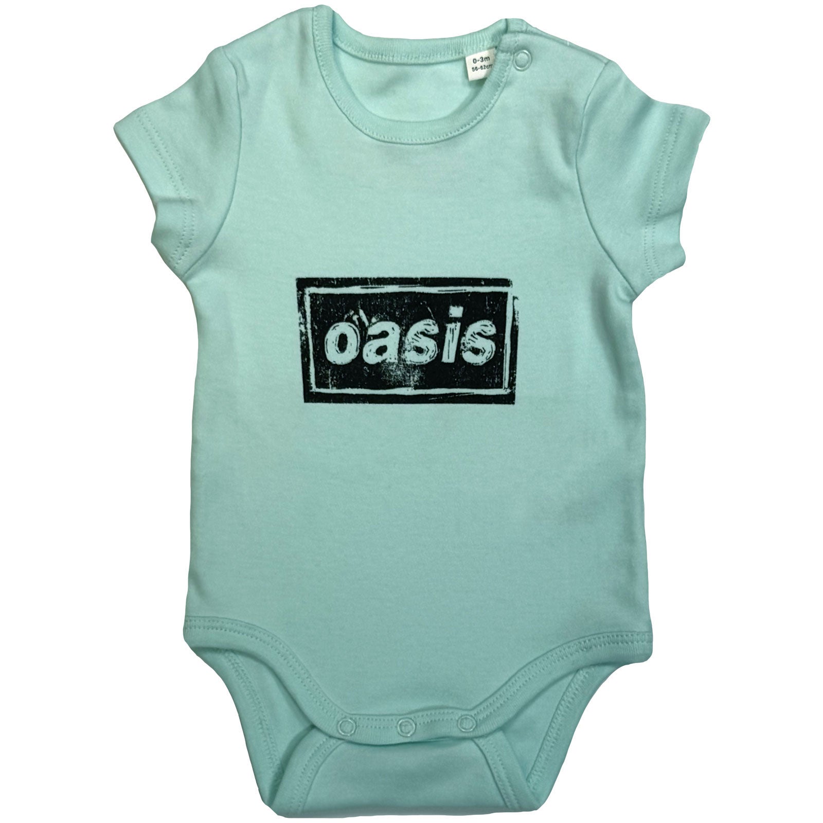 Oasis Kids Baby Grow: Lino Logo (Mint Green) (Ex-Tour)