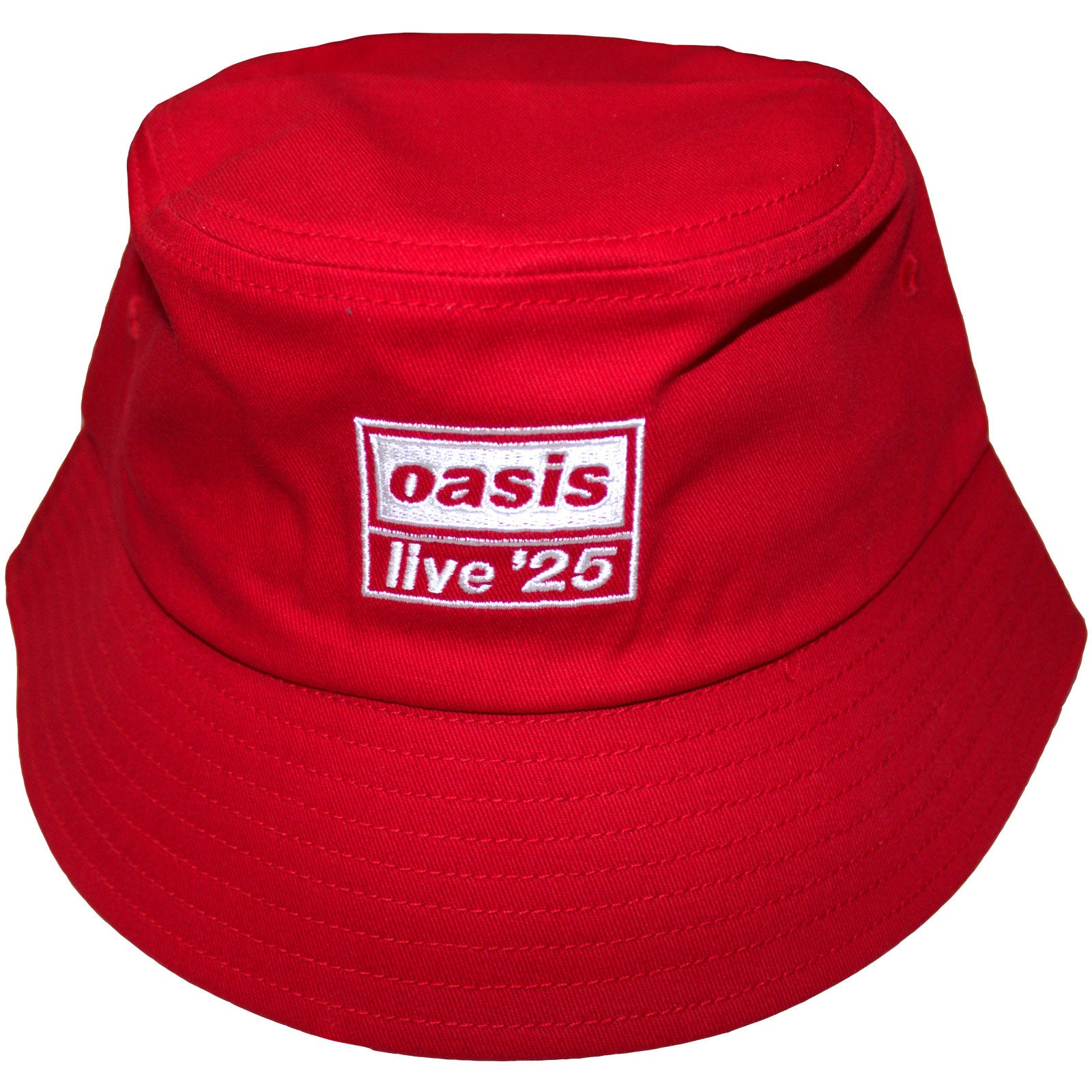 Oasis Unisex Bucket Hat: Live '25 Logo (Red) (Ex-Tour)