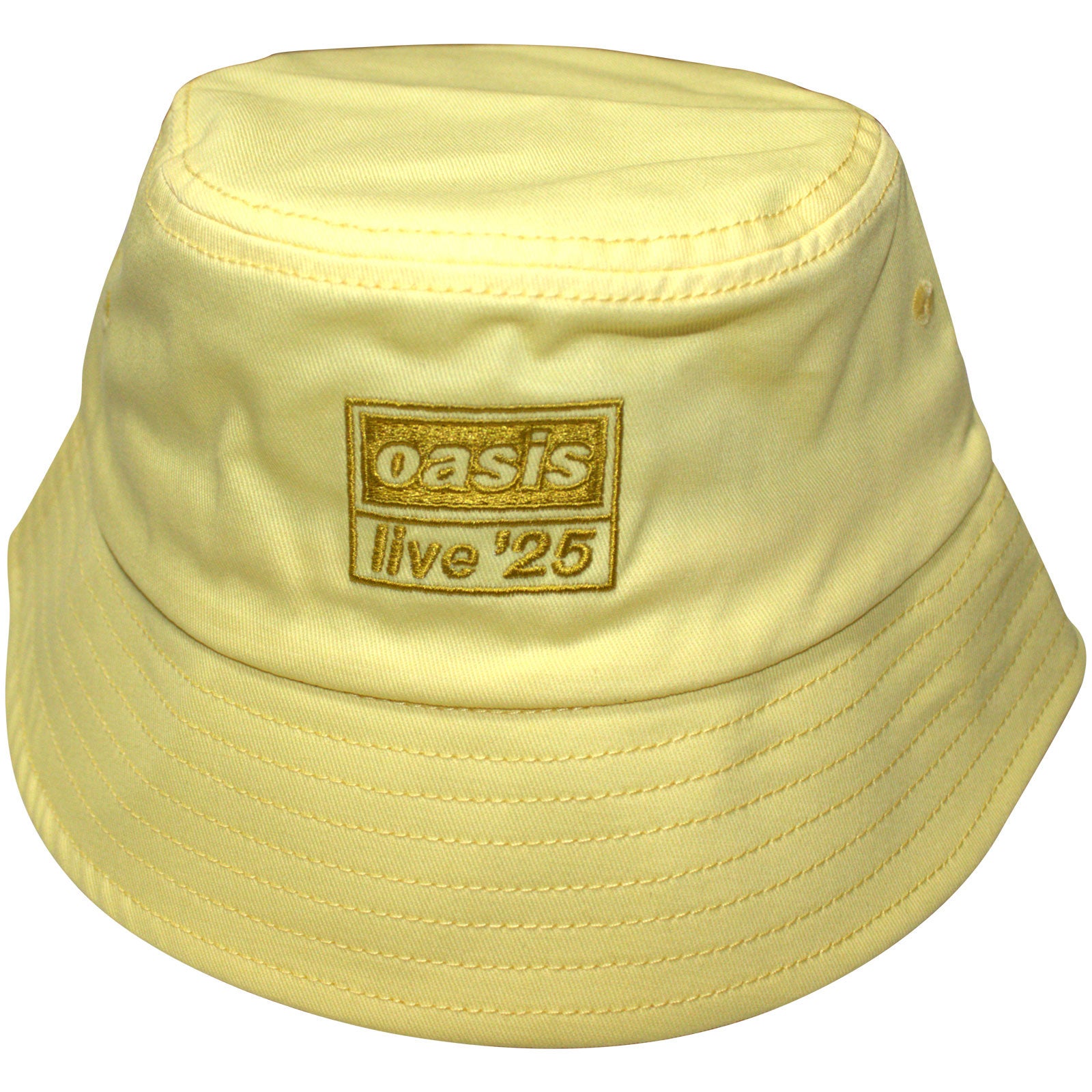 Oasis Unisex Bucket Hat: Live '25 Logo (Yellow) (Ex-Tour)