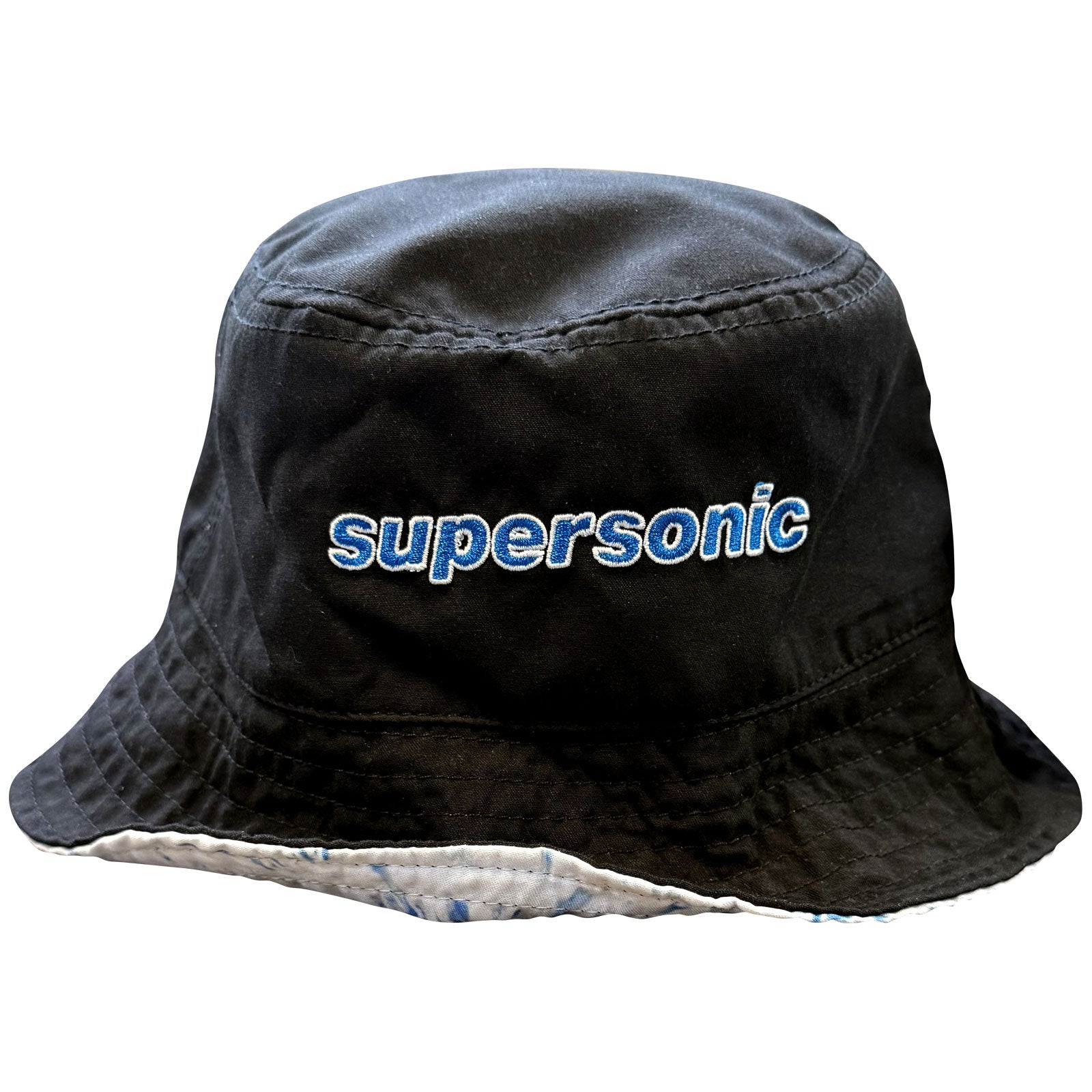 Oasis Unisex Bucket Hat: Supersonic / Tie Dye Reversible (Black) (Ex-Tour)