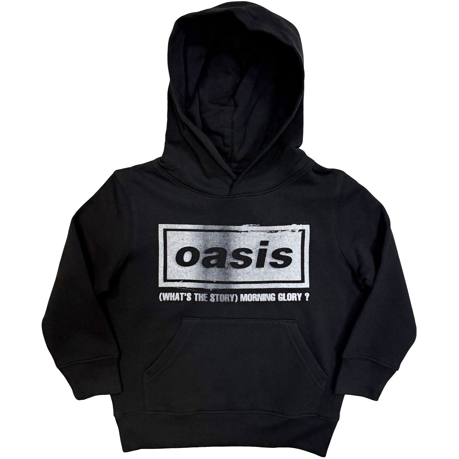 Oasis Kids Pullover Hoodie: What's The Story Distress Logo (Black) (Ex-Tour)