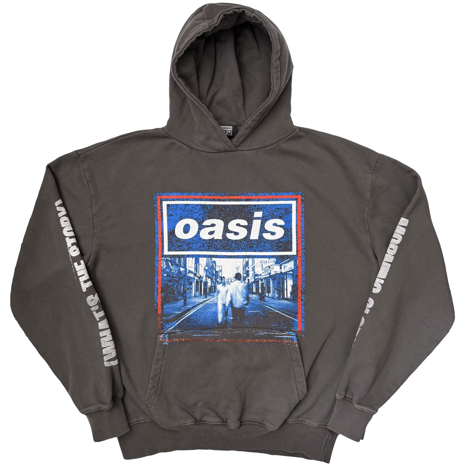 Oasis Unisex Pullover Hoodie: What's The Story Blue Tone (Charcoal Grey) (Ex-Tour)